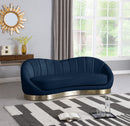 Shelly Navy Velvet Sofa - Town Of Bargains Furniture - NY