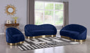 Shelly Navy Velvet Sofa - Town Of Bargains Furniture - NY