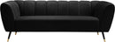 Beaumont Black Velvet Sofa - Town Of Bargains Furniture - NY