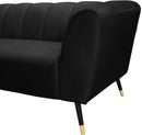 Beaumont Black Velvet Sofa - Town Of Bargains Furniture - NY