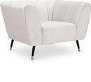 Beaumont Cream Velvet Chair - Town Of Bargains Furniture - NY
