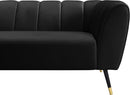 Beaumont Black Velvet Sofa - Town Of Bargains Furniture - NY