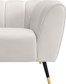 Beaumont Cream Velvet Chair - Town Of Bargains Furniture - NY