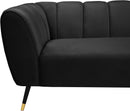 Beaumont Black Velvet Sofa - Town Of Bargains Furniture - NY