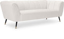 Beaumont Cream Velvet Sofa - Town Of Bargains Furniture - NY
