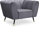 Beaumont Grey Velvet Chair - Town Of Bargains Furniture - NY