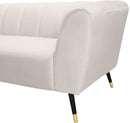Beaumont Cream Velvet Sofa - Town Of Bargains Furniture - NY