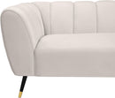 Beaumont Cream Velvet Sofa - Town Of Bargains Furniture - NY