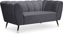 Beaumont Grey Velvet Loveseat - Town Of Bargains Furniture - NY