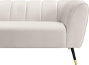 Beaumont Cream Velvet Sofa - Town Of Bargains Furniture - NY