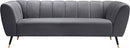 Beaumont Grey Velvet Sofa - Town Of Bargains Furniture - NY