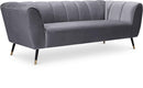 Beaumont Grey Velvet Sofa - Town Of Bargains Furniture - NY