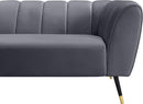 Beaumont Grey Velvet Loveseat - Town Of Bargains Furniture - NY