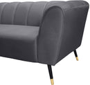 Beaumont Grey Velvet Loveseat - Town Of Bargains Furniture - NY
