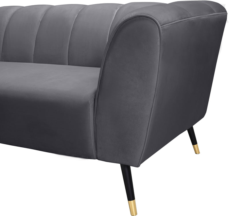 Beaumont Grey Velvet Sofa - Town Of Bargains Furniture - NY