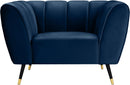 Beaumont Navy Velvet Chair - Town Of Bargains Furniture - NY