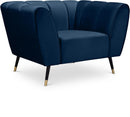 Beaumont Navy Velvet Chair - Town Of Bargains Furniture - NY