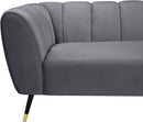 Beaumont Grey Velvet Loveseat - Town Of Bargains Furniture - NY