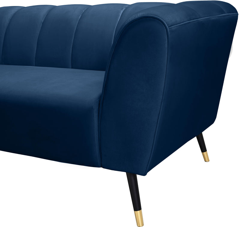 Beaumont Navy Velvet Sofa - Town Of Bargains Furniture - NY