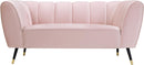 Beaumont Pink Velvet Loveseat - Town Of Bargains Furniture - NY