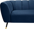 Beaumont Navy Velvet Sofa - Town Of Bargains Furniture - NY