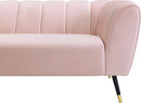 Beaumont Pink Velvet Loveseat - Town Of Bargains Furniture - NY