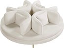 Circlet Cream Velvet Round Sofa Settee - Town Of Bargains Furniture - NY
