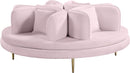 Circlet PInk Velvet Round Sofa Settee - Town Of Bargains Furniture - NY