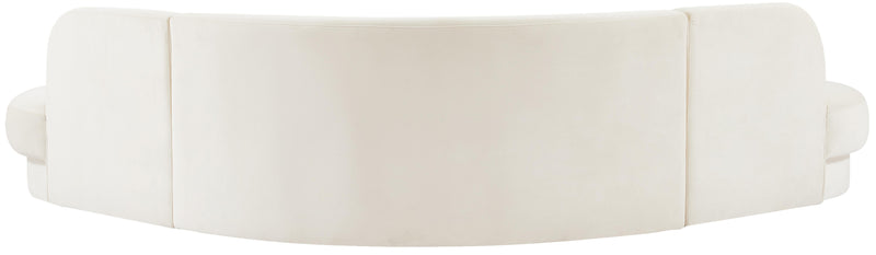 Rosa Cream Velvet 3pc. Sectional (3 Boxes) - Town Of Bargains Furniture - NY