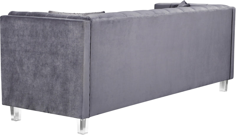 Mariel Grey Velvet Sofa - Town Of Bargains Furniture - NY