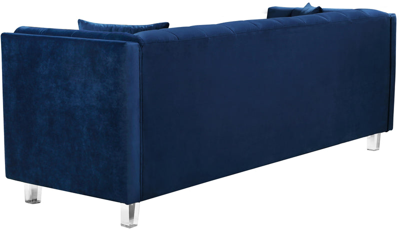 Mariel Navy Velvet Sofa - Town Of Bargains Furniture - NY
