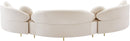 Vivacious Cream Velvet 3pc. Sectional (3 Boxes)