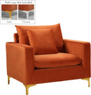 Naomi Cognac Velvet Chair - Town Of Bargains Furniture - NY