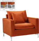 Naomi Cognac Velvet Chair - Town Of Bargains Furniture - NY