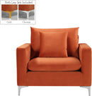 Naomi Cognac Velvet Chair - Town Of Bargains Furniture - NY