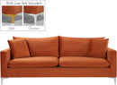 Naomi Cognac Velvet Sofa - Town Of Bargains Furniture - NY