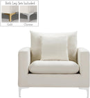 Naomi Cream Velvet Chair - Town Of Bargains Furniture - NY