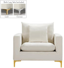 Naomi Cream Velvet Chair - Town Of Bargains Furniture - NY