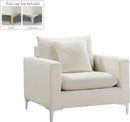Naomi Cream Velvet Chair - Town Of Bargains Furniture - NY