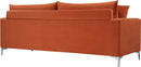 Naomi Cognac Velvet Loveseat - Town Of Bargains Furniture - NY