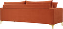 Naomi Cognac Velvet Sofa - Town Of Bargains Furniture - NY
