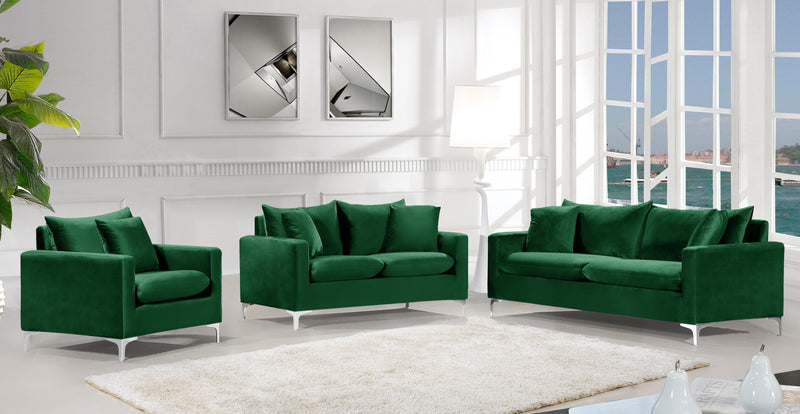 Naomi Green Velvet Sofa - Town Of Bargains Furniture - NY