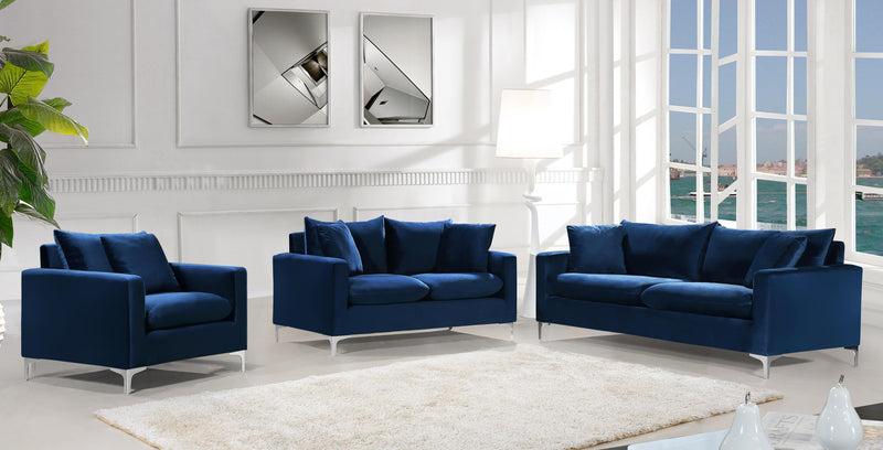 Naomi Navy Velvet Sofa - Town Of Bargains Furniture - NY