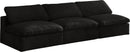 Cozy Black Velvet Cloud Modular Armless Sofa - Town Of Bargains Furniture - NY