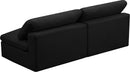 Cozy Black Velvet Cloud Modular Armless Sofa - Town Of Bargains Furniture - NY