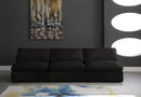 Cozy Black Velvet Cloud Modular Armless Sofa - Town Of Bargains Furniture - NY