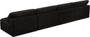 Cozy Black Velvet Cloud Modular Armless Sofa - Town Of Bargains Furniture - NY