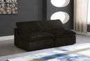 Cozy Black Velvet Cloud Modular Armless Sofa - Town Of Bargains Furniture - NY