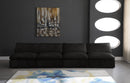 Cozy Black Velvet Cloud Modular Armless Sofa - Town Of Bargains Furniture - NY