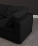 Cozy Black Velvet Cloud Modular Armless Sofa - Town Of Bargains Furniture - NY